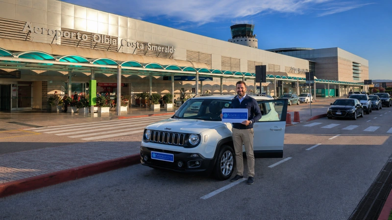 Consegna auto a noleggio all’Aeroporto di Olbia con staff Futura Service