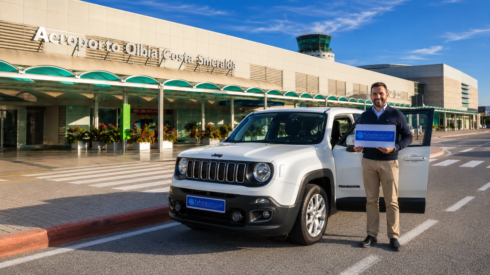 Noleggio auto senza attese presso l'Aeroporto Olbia Costa Smeralda - futuraservice